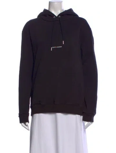 Pre-owned Saint Laurent Crew Neck Long Sleeve Hoodie In Black
