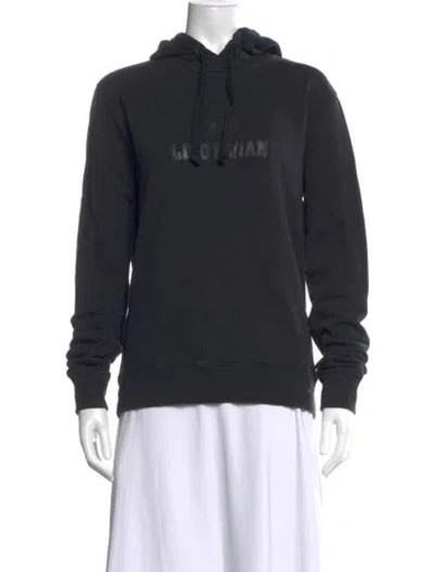 Pre-owned Saint Laurent Crew Neck Long Sleeve Hoodie In Black
