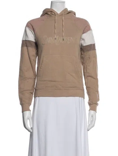 Pre-owned Saint Laurent Crew Neck Long Sleeve Hoodie In Neutral
