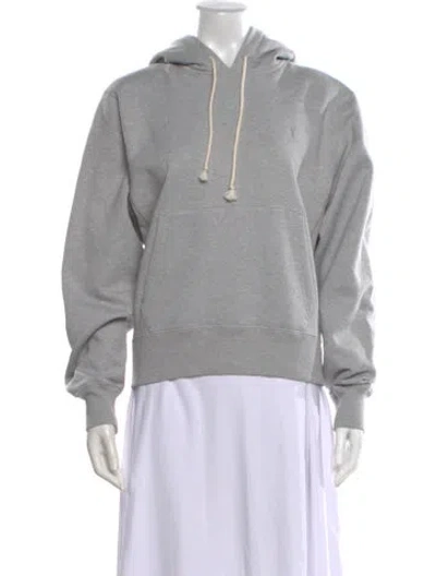Pre-owned Saint Laurent Crew Neck Long Sleeve Hoodie W/ Tags In Gray