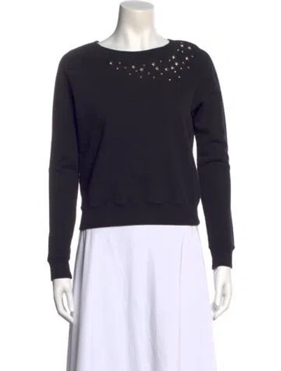 Pre-owned Saint Laurent Crew Neck Long Sleeve Sweatshirt In Black