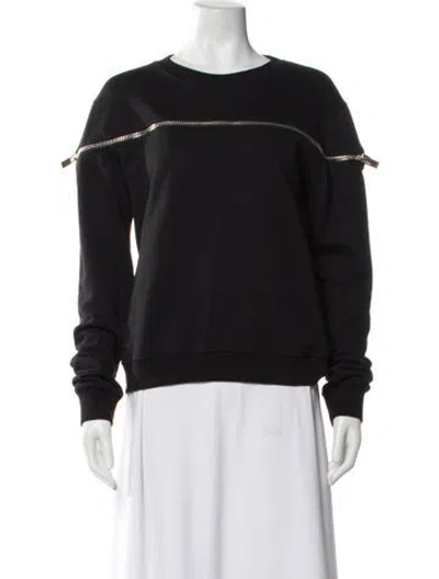 Pre-owned Saint Laurent Crew Neck Long Sleeve Sweatshirt In Black
