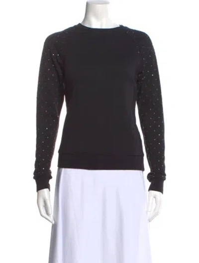 Pre-owned Saint Laurent Crew Neck Long Sleeve Sweatshirt In Black