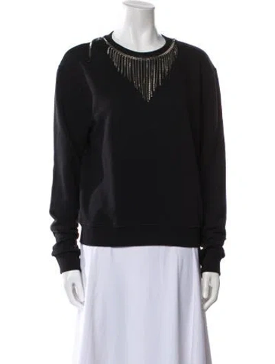 Pre-owned Saint Laurent Crew Neck Long Sleeve Sweatshirt In Black