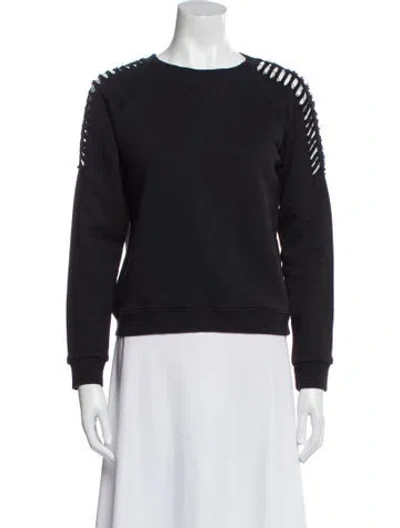 Pre-owned Saint Laurent Crew Neck Long Sleeve Sweatshirt In Black