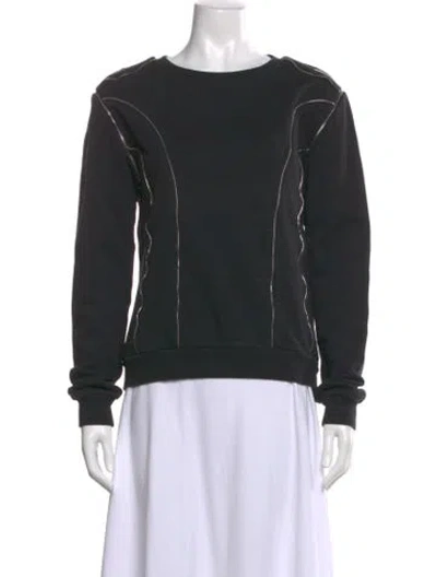 Pre-owned Saint Laurent Crew Neck Long Sleeve Sweatshirt In Black