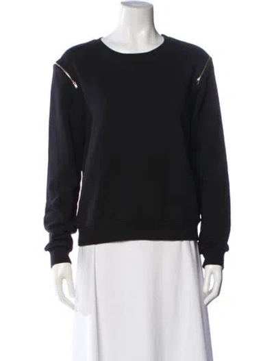 Pre-owned Saint Laurent Crew Neck Long Sleeve Sweatshirt In Black