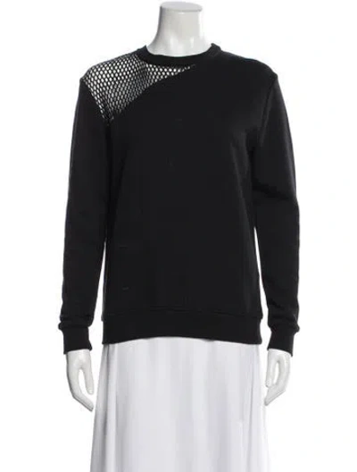 Pre-owned Saint Laurent Crew Neck Long Sleeve Sweatshirt In Black