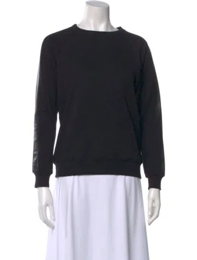 Pre-owned Saint Laurent Crew Neck Long Sleeve Sweatshirt In Black