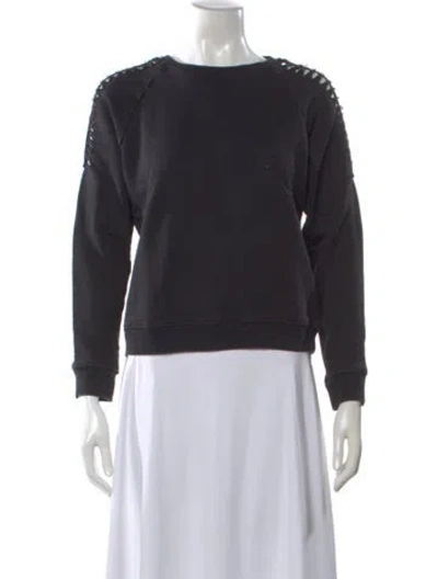 Pre-owned Saint Laurent Crew Neck Long Sleeve Sweatshirt In Black