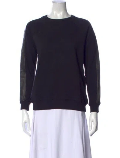 Pre-owned Saint Laurent Crew Neck Long Sleeve Sweatshirt In Black