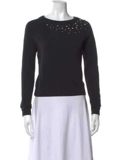 Pre-owned Saint Laurent Crew Neck Long Sleeve Sweatshirt In Black