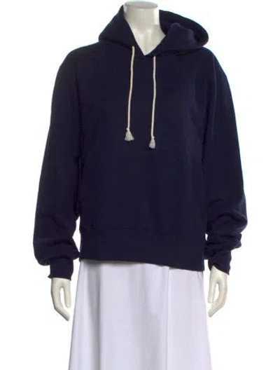 Pre-owned Saint Laurent Crew Neck Long Sleeve Sweatshirt In Blue