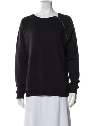 Pre-owned Saint Laurent Crew Neck Long Sleeve Sweatshirt In Blue