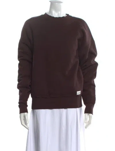 Pre-owned Saint Laurent Crew Neck Long Sleeve Sweatshirt In Brown