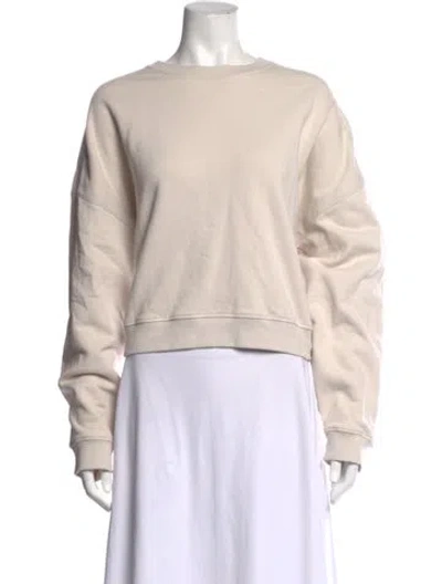 Pre-owned Saint Laurent Crew Neck Long Sleeve Sweatshirt In Neutrals