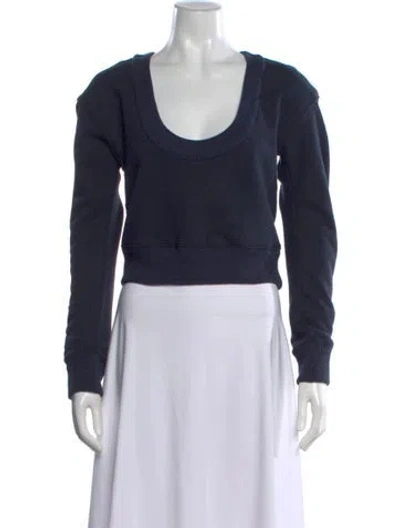 Pre-owned Saint Laurent Crew Neck Long Sleeve Sweatshirt W/ Tags In Blue