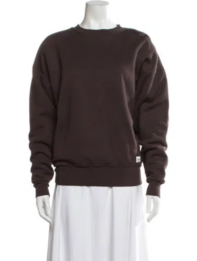 Pre-owned Saint Laurent Crew Neck Long Sleeve Sweatshirt W/ Tags In Brown