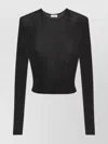 Saint Laurent Strickoberteil Mit Rundhalsausschnitt In Black