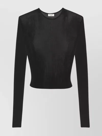 SAINT LAURENT CREW NECK LONG SLEEVES PLAIN SLIM FIT