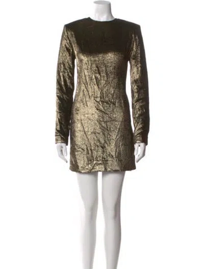 Pre-owned Saint Laurent Crew Neck Mini Dress