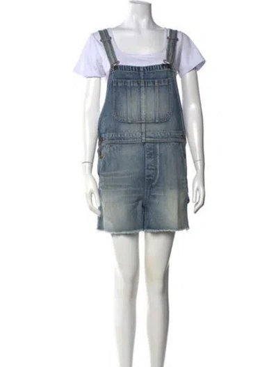 Pre-owned Saint Laurent Crew Neck Overalls W/ Tags In Blue