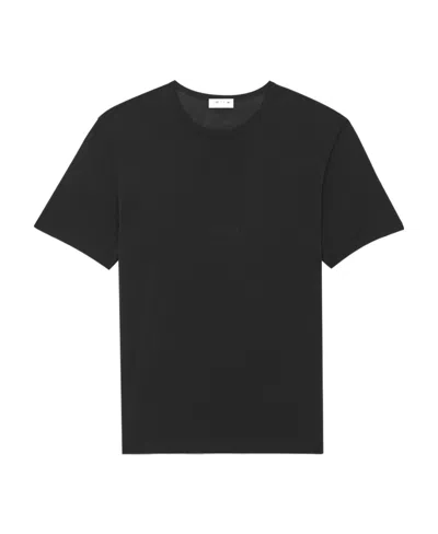 Saint Laurent Crew-neck Short-sleeve T-shirt In Black