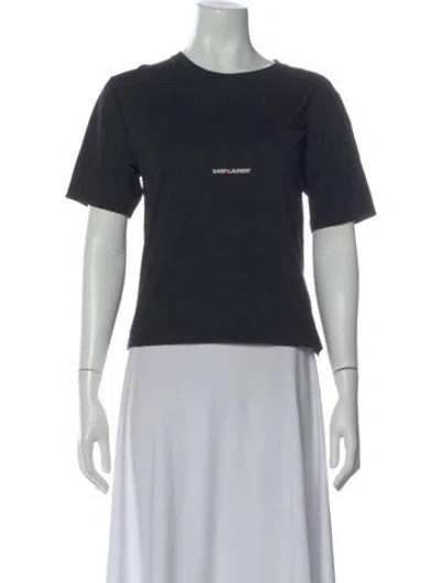 Pre-owned Saint Laurent Crew Neck Short Sleeve T-shirt In Black