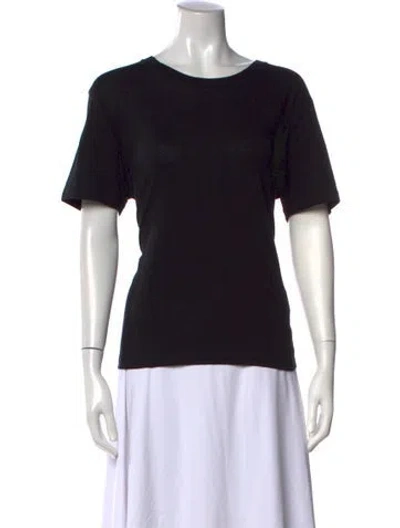 Pre-owned Saint Laurent Crew Neck Short Sleeve T-shirt In Black