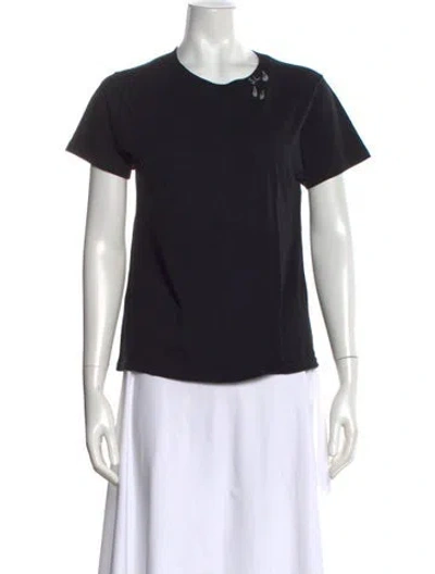 Pre-owned Saint Laurent Crew Neck Short Sleeve T-shirt In Black