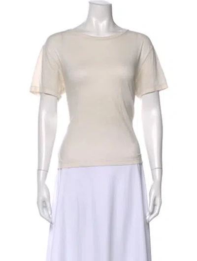 Pre-owned Saint Laurent Crew Neck Short Sleeve T-shirt In Neutral