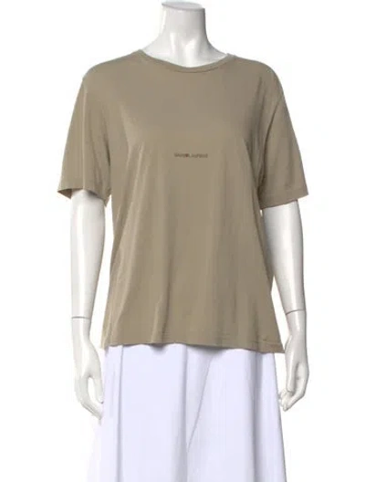Pre-owned Saint Laurent Crew Neck Short Sleeve T-shirt In Neutral