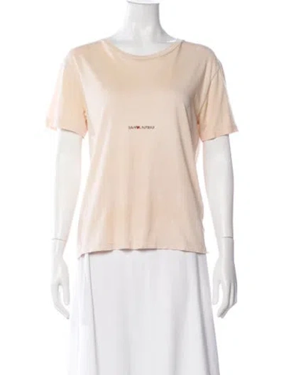Pre-owned Saint Laurent Crew Neck Short Sleeve T-shirt In Neutral