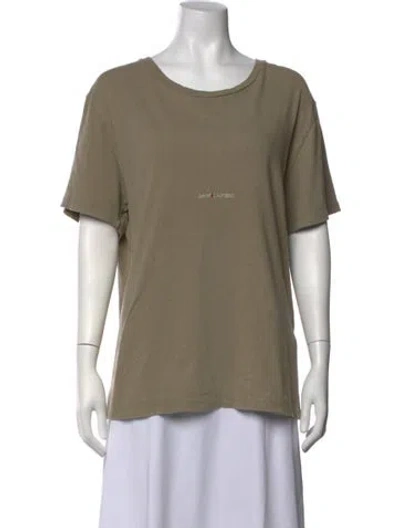 Pre-owned Saint Laurent Crew Neck Short Sleeve T-shirt In Neutrals