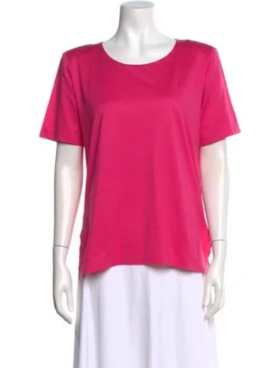 Pre-owned Saint Laurent Crew Neck Short Sleeve T-shirt In Pink