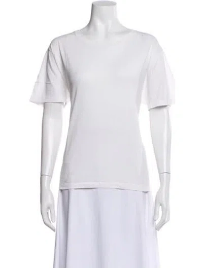 Pre-owned Saint Laurent Crew Neck Short Sleeve T-shirt In White
