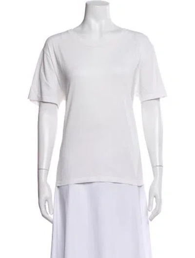 Pre-owned Saint Laurent Crew Neck Short Sleeve T-shirt In White