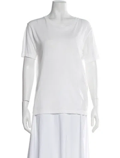 Pre-owned Saint Laurent Crew Neck Short Sleeve T-shirt In White