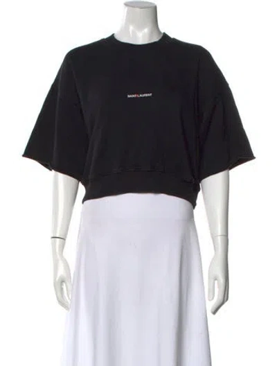 Pre-owned Saint Laurent Crew Neck Sweater In Black