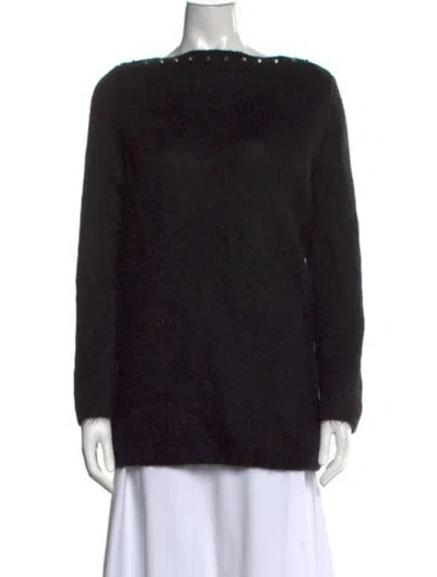 Pre-owned Saint Laurent Crew Neck Sweater In Black
