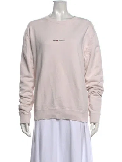 Pre-owned Saint Laurent Crew Neck Sweater In Pink