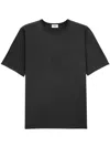 Saint Laurent White Cotton T-shirts And Polos In Gray