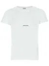 Saint Laurent Logo-print Cotton T-shirt In White