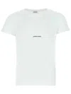Saint Laurent Logo-print Cotton T-shirt In White
