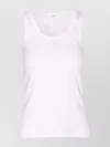 Saint Laurent Crewneck Scoop Neck Sleeveless Plain Pattern Top