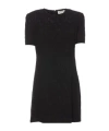 Saint Laurent Crewneck Short-sleeved Dress In Black