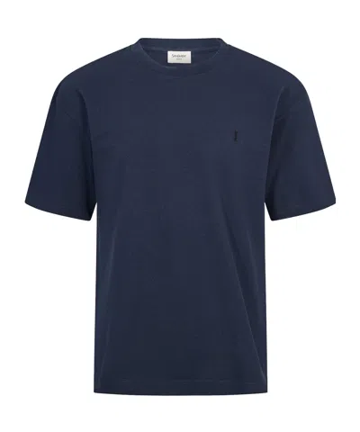 Saint Laurent Crewneck Shortsleeve Tshirt In Blue