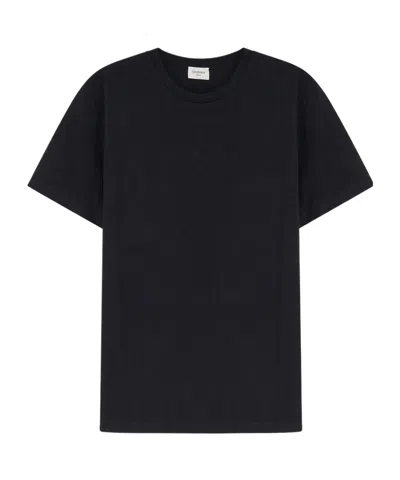 Saint Laurent Crewneck Short-sleeved T-shirt In Black