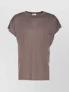 Saint Laurent Crewneck T-shirt With Embroidered Chest Pocket