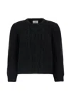 Saint Laurent Wool Sweater With Processing In Red